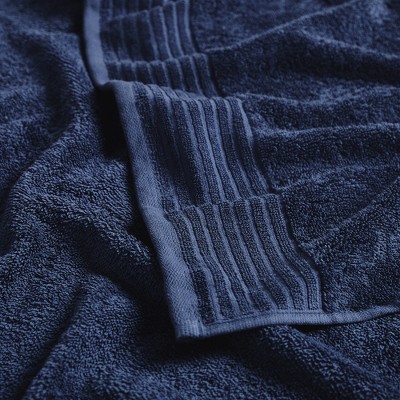 Midnight Blue Cotton 6-Piece Towel Set