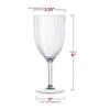 Smarty Had A Party 12 oz. Clear Stripe Round Plastic Wine Flutes - 48 pcs - 3 of 4