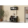 NicBex Shoe Rack Bench Shoe Storage Organizer with Shelves and 4 Hooks Wall Mounted Coat Rack for Entryway - 4 of 4
