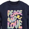 Boys' - Peanuts - Peace & Love Woodstock Graphic Long Sleeve Fleece Sweatshirt - 2 of 4