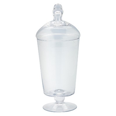 Diamond Star Glass Apothecary Jar with Lid Clear (12"x5")