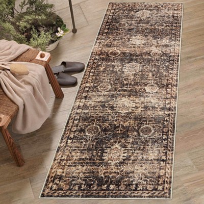 COZONY Washable Hallway Runner Rug – Non-Slip Vintage Carpet for Kitchen, Bathroom, Laundry & Entryway