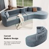 132" Curved Modern Sectional Sofa, 2-Piece Chenille Modular Couch with 4 Pillows for Living Room - ModernLuxe - 4 of 4