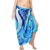 LA LEELA Women's Beachwear Sarong Coverups Bikini Skirt Swim Cover Up Summer Wraps Swimwear Beach Wrap Skirts for Women One Size Abstract, Royal Blue - 2 of 4