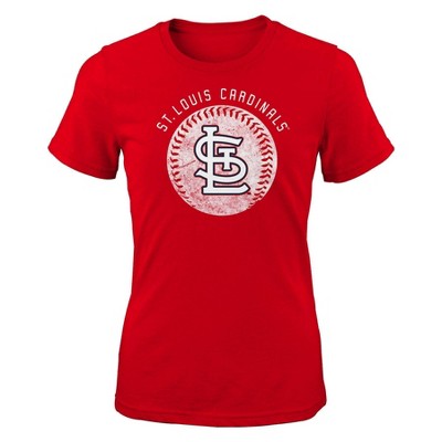 MLB St. Louis Cardinals Girls' Crew Neck T-Shirt - XS