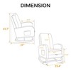 Racxily Rocking Chair for Nursery, High Back Glider Chairs with Retractable Footrest, Accent Armchair with Rubber Wood Legs - 3 of 4