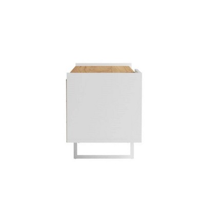 Winston White and Cinnamon Mid-Century Modern TV Stand