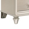 Royal Hampton Nightstand with Textured 2 Drawers and Acrylic Legs, Pearl White - 4 of 4