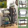 MOEPISY Golf Bag Garage Storage Rack with Wheels, Organizer for Single Golf Bag and Equipment Accessories - 2 of 4