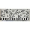 RLF Home Reef Banded Valance Collection - 100% Cotton Window Treatment 50" x 16"  Black - 3 of 4