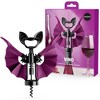 Ototo Vino Bat Corkscrew and Bottle Opener Stainless Steel and Silicone Bar Tool Black/Purple - 2 of 4