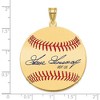 Black Bow Jewelry 14K Gold Plated GOOSE Gossage Signature LG Enamel Baseball Pendant - 4 of 4