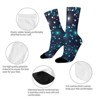Dark Blue Sky Star Women Printed Crew Socks Funny Funky Socks Soft Polyester Novelty Gifts for Artists Men - 4 of 4