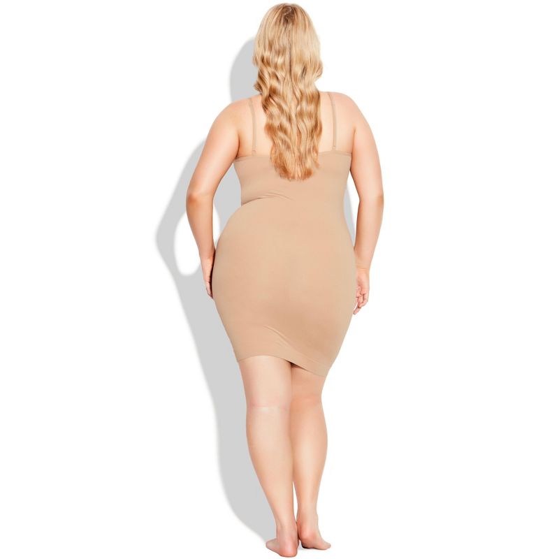 Women's Plus Size Strappy Seamless Slip - natural | AVENUE, 2 of 4