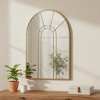 HomeRoots 41" Gold Arch Metal Window Pane Framed Accent Mirror - 2 of 4