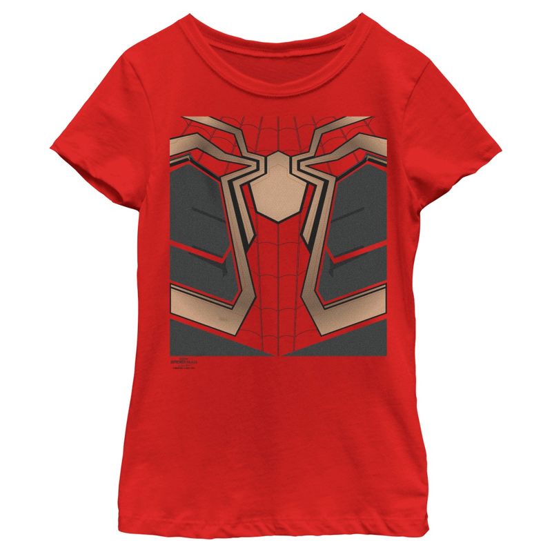 Girl's Marvel Spider-Man: No Way Home Iron Suit T-Shirt, 1 of 6