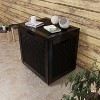 SEVOBAL Deck Boxes 2-Piece 30 Gal Portable Storage Box with Large Capacity for Storage Patio Furniture, Black, 22.09"*17.09"*20.87" - 3 of 4