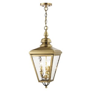 Livex Lighting Cambridge 3 - Light Pendant in  Antique Brass - 1 of 4