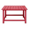 WestinTrends Dylan 5-Piece Outdoor Patio HDPE Adirondack Chair With Square Coffee Table Conversation Set - 3 of 4