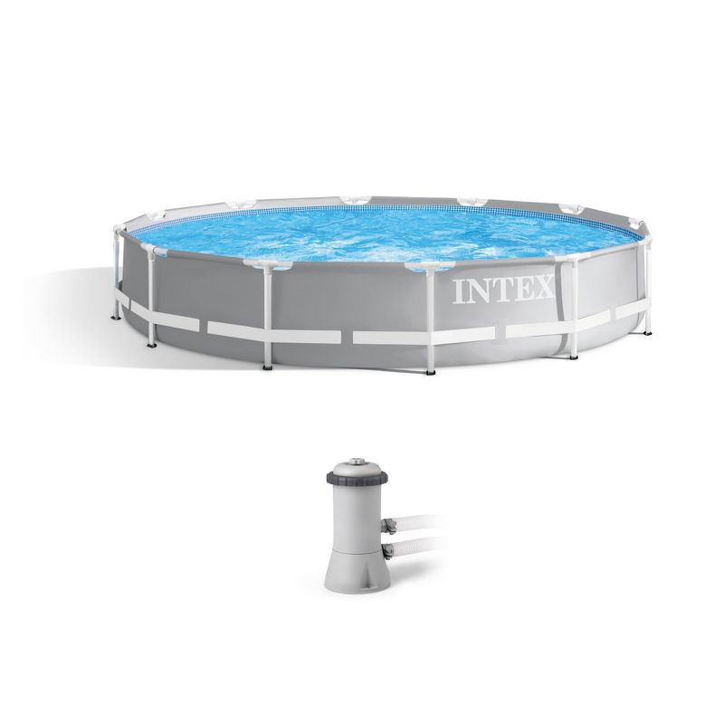 Intex Prism Frame Above Ground Swimming Pool Up, fits up to 6 People, 1 of 8