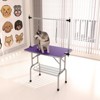 VisioGear 36" Folding Dog Pet Grooming Table with Adjustable Arm and Clamps, Pet Dog Cat Grooming Table, Purple, 36"*23.6"*65.5" - 2 of 4