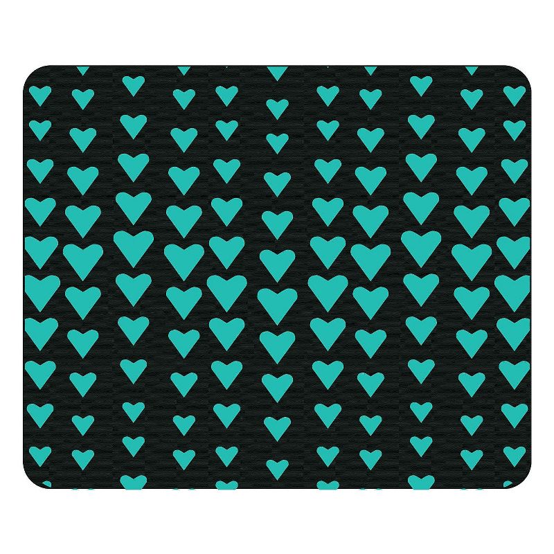 OTM Essentials Classic Prints Mouse Pad Falling Turquoise Hearts (731969582985), 1 of 2