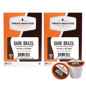 キモセッターキモプレート　インクカセット50個 Dark Brazil Medium-Dark Roast Coffee Pods - 48ct - Fresh Roasted