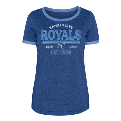 MLB Kansas City Royals Women's Dugout Poly Rayon T-Shirt - XS