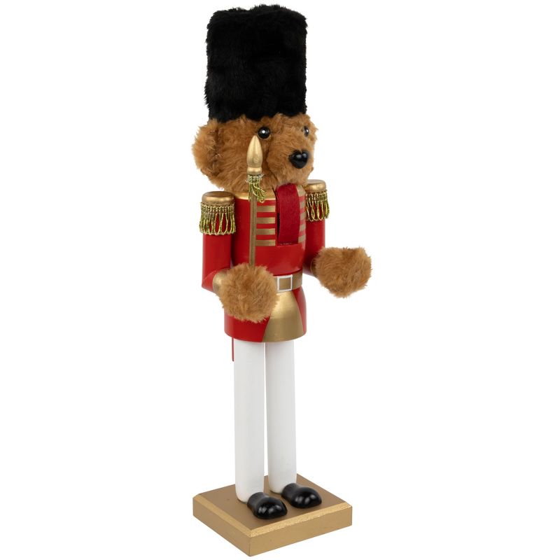 Northlight 14" Red and Gold Plush Teddy Bear Soldier Christmas Nutcracker, 4 of 7