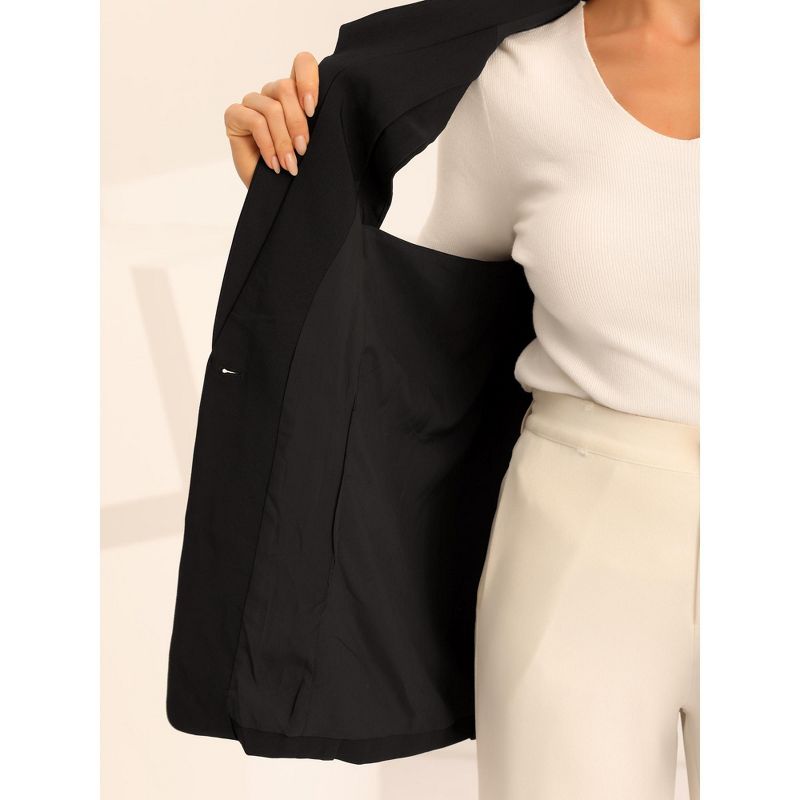 Allegra K Women's Sleeveless Notched Neck Casual Office Blazer Vest, 5 of 6