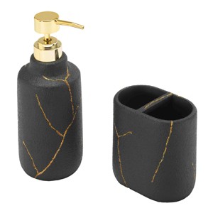 Nicole Miller Sydney Toothbrush & Lotion Dispenser Set - 1 of 3