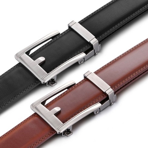 Leather ratchet clearance belt