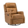 Basilio 28.74 W Tufted Genuine Leather Swivel Rocker Recliner with Nailhead Trims| ART OF LIVING DESIGNS - 2 of 4