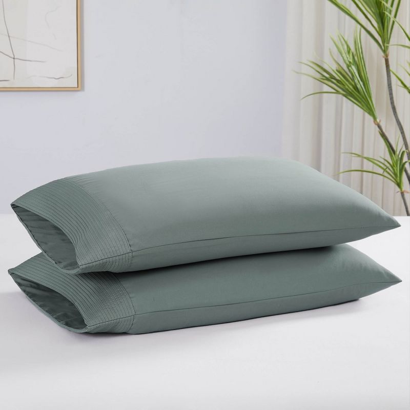 Southshore Fine Living, Vilano Collection Set of 2 Pleated Pillowcases Ultra-Soft Brushed microfiber, 3 of 7