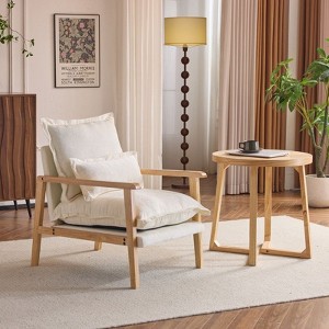 Karl Home Chenille Accent Chair Armchair With Pillow - 1 of 4