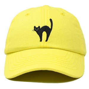 Dalix Black Cat Embroidered Womens Cotton Dad Hat Baseball Cap Adjustable - 1 of 4