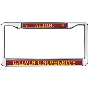 Calvin University Alumni Full Size Standard License Plate Metal Frame - 1 of 4