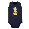 Hudson Baby Infant Boy Cotton Sleeveless Bodysuits 5pk, Pineapple - image 4 of 4