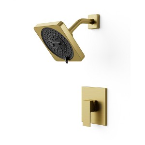 YAWWALK 5 in Shower Head Single Handle 7-Spray Shower Faucet 1.8 GPM with Anti Scald - 1 of 4