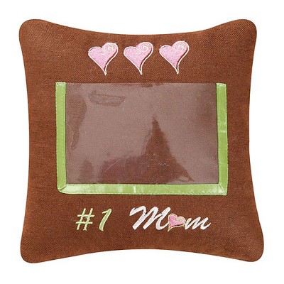 C&F Home 10" x 10" #1 Mom Embroidered Picture Pillow