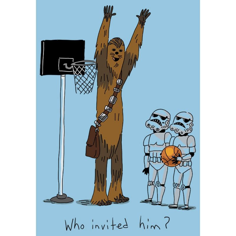 Boy's Star Wars Chewbacca Basketball Who Invited Him T-Shirt, 2 of 5