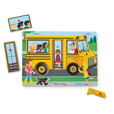 Melissa & Doug The Wheels on the Bus Sound Puzzle 6pc