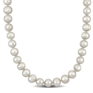 EVERLY JEWELRY | Sterling Silver 8.5-9.5mm Cultured Freshwater Pearl Necklace, 18 inc - 1 of 4