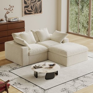 Swtroom 79"L-Shaped Boneless Cloud Modular Sectional Sofa, 35D High-Density Foam with Extra-Wide Armrests, Compression Sectional Couches - 1 of 4