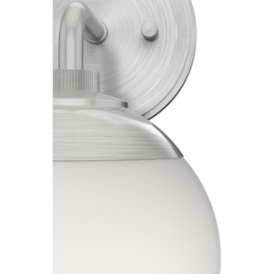 Hepburn Mid-Century Modern 6" Nickel Dimmable Wall Sconce