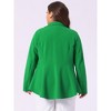 Women's Plus Size High-Low HemButton Work Elegant Peplum Blazers - Agnes Orinda - 4 of 4