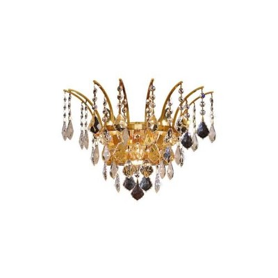 Elegant Lighting Victoria 3 light Gold Wall Sconce Clear Royal Cut Crystal