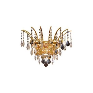 Elegant Lighting Victoria 3 light Gold Wall Sconce Clear Royal Cut Crystal - 1 of 4