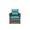 WestinTrends 4-Piece PE Rattan Wicker Conversation Sofa Set with Cushions - 3 of 4