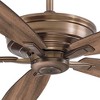 60" Minka Aire Rustic Farmhouse Indoor Ceiling Fan with Remote Control Heirloom Bronze for Living Room Kitchen Family Home Office - 3 of 4